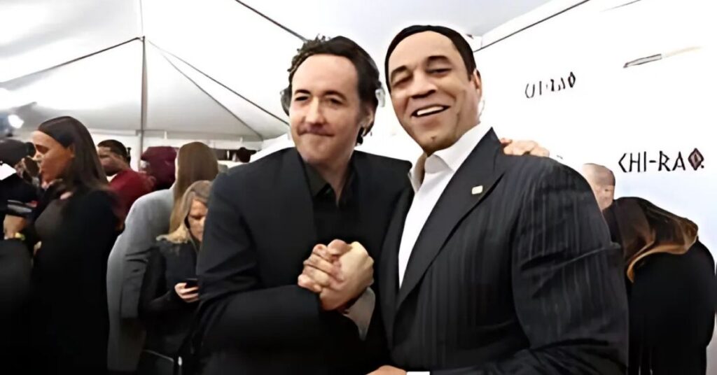 John Cusack with his friend