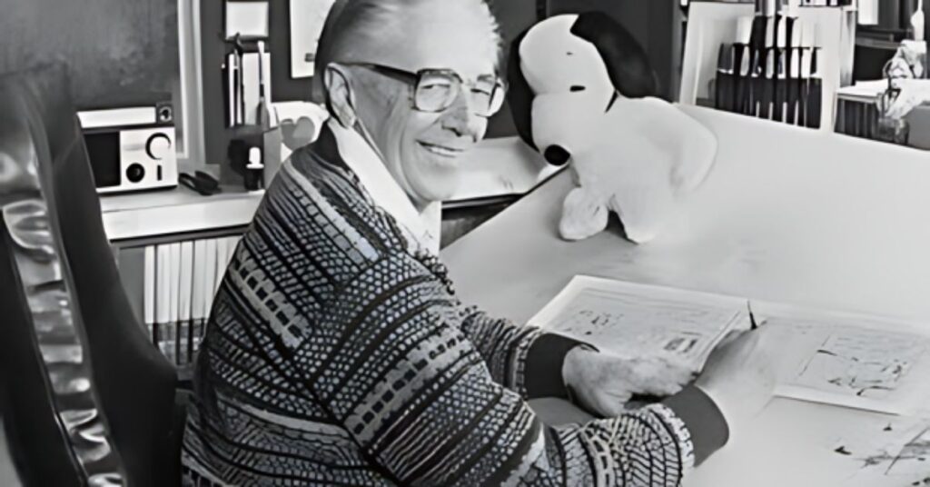 Charles Schulz wearign sun glasses