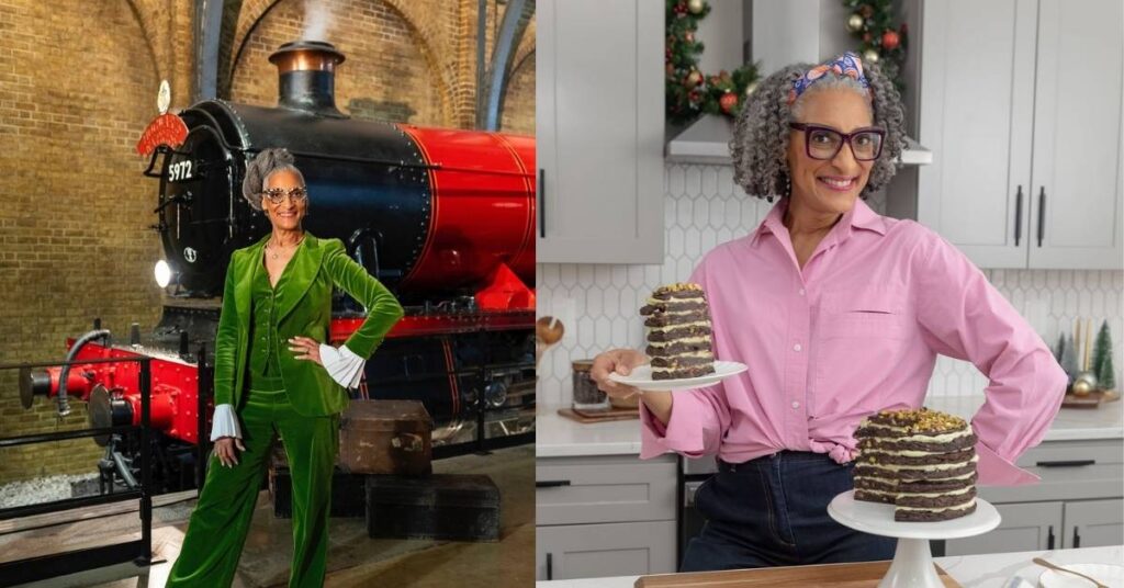 Carla Hall take a Cack in her hand