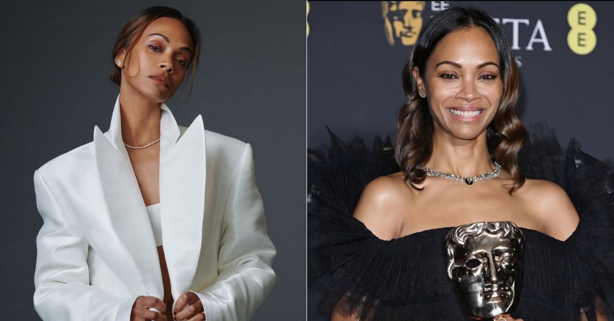 zoe saldana at the bafta british academy film awards 2018 in london, england